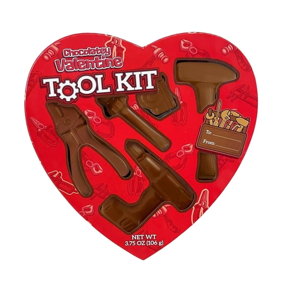 Albert's Candy Toolbox Heart Candy, Valentine's Day Gift, Tool-Shaped Chocolates