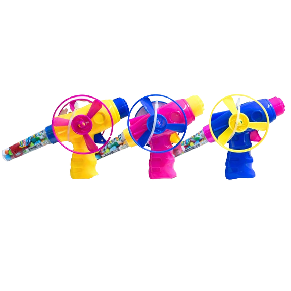 Alberts Disc Launcher Toy Candy Tube Rotating Flying Disc Assorted Sweets 3-Pack