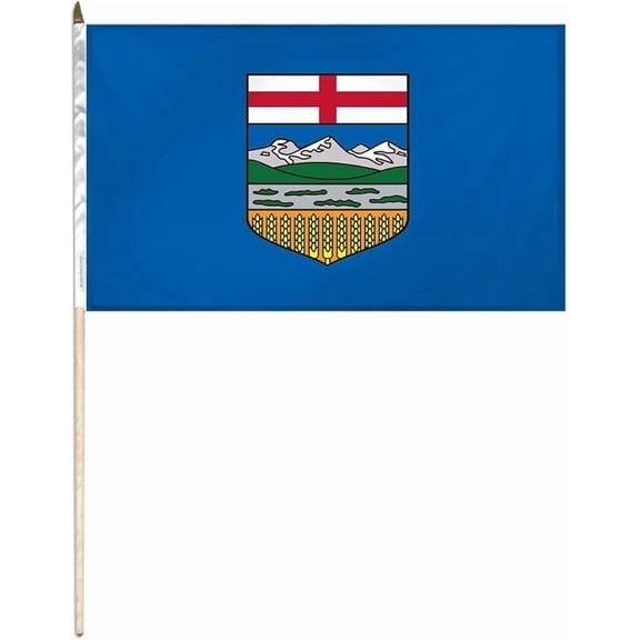 Alberta 12in x 18in Hand Flag - 3 PK
