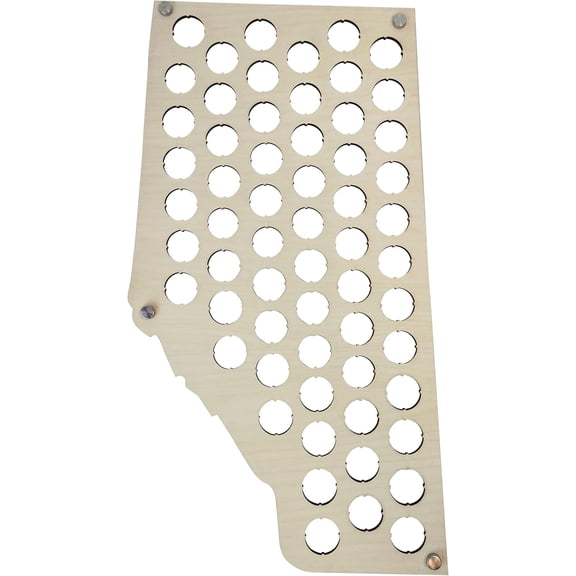 Torched Alberta Beer Cap Map Wall Mount Display Decor 24"x13"x0.25"