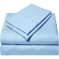 thumbnail image 1 of Alberta King Size 4 Piece Bed Sheet Set, 600 Thread Count, 18" Deep Pocket, Sateen Finish Sheet Set, Super Comfy, College Bed Sheet Set - Light Blue Solid., 1 of 6