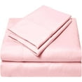 thumbnail image 1 of Alberta King Size 4 Piece Sheet Set, 300 Thread Count Fabric, 12" Deep Pocket, Sateen Finish Sheets, 100% Egyptian Cotton, Cool and Breathable - Pink Solid., 1 of 6