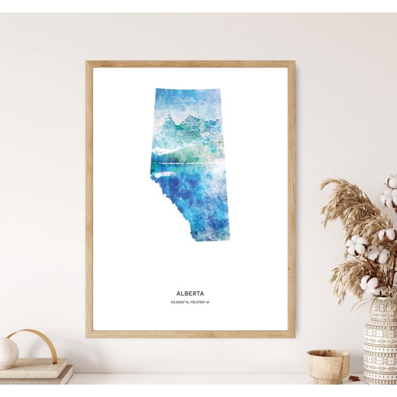 Alberta Print Alberta Print Alberta Alberta Alberta Map Art Map Of Alberta