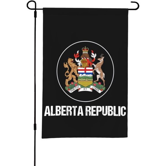 Alberta Republic Flag Garden Flags Small Yard Flag For Outside Outdoor Decor Garden Holiday Decorations For All Seasons Funny House 18"X12"-S4