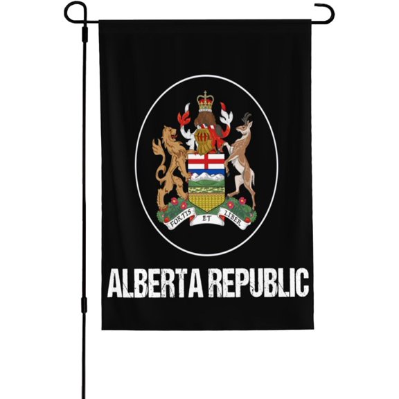 Alberta Republic Flag Garden Flags Small Yard Flag For Outside Outdoor Decor Garden Holiday Decorations For All Seasons Funny House 28"X40"-L0
