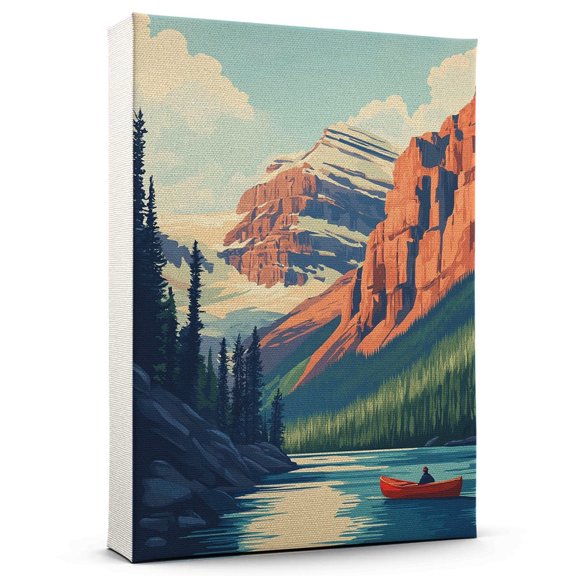Alberta Vintage Travel Canvass, Alberta Canvas Wall Art, Alberta Canvas Wall Art, Alberta Wall Art Picture Print Decor - 105AZ23