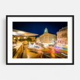 thumbnail image 1 of Albertinaplatz at Night - Vienna Vienna Austria Photography Black Framed Wall Art Print 24 x 36 inches, 1 of 4