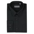thumbnail image 1 of Alberto Cardinali Men's Tailored Fit Long Sleeve Wrinkle Resistant Dress Shirt (Black,XL (17-17½) sleeve: 32/33), 1 of 3