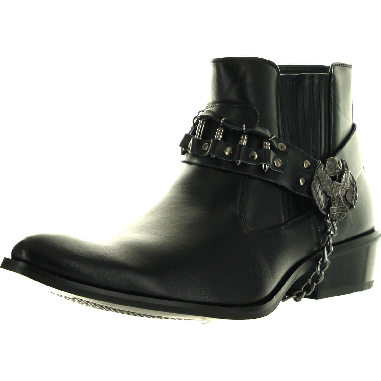 Alberto Fellini Mens Western 03 Cowboy Faux Leather Eagle Bullet