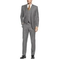 thumbnail image 1 of Alberto Nardoni Gray Suit Slim Skinny European Fit Vested 3 Pieces Suit Notch Lapel Side Vented, 1 of 3