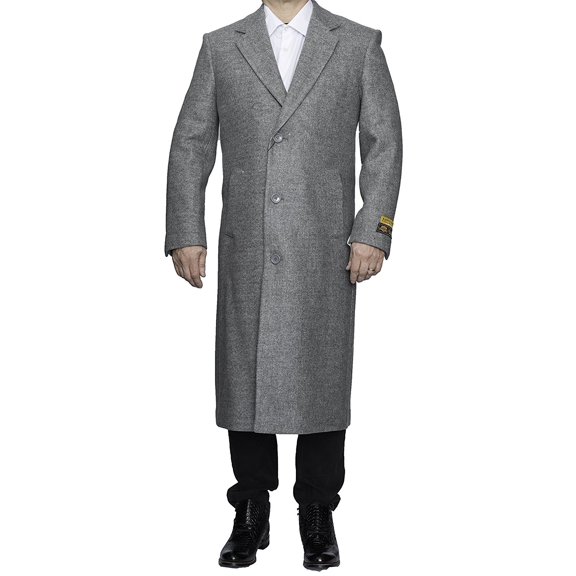 Alberto Nardoni Gray Wool Blend Luxury Overcoat Topcoat Full Length