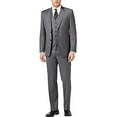 thumbnail image 1 of Alberto Nardoni Medium Gray Suit Slim Skinny European Fit Vested 3 Pieces Suit Notch Lapel Side Vented, 1 of 1
