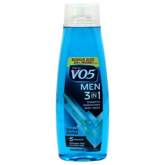 Alberto VO5 3-in-1 Ocean Surge Shampoo Conditioner and Body Wash , 15 oz Body Wash