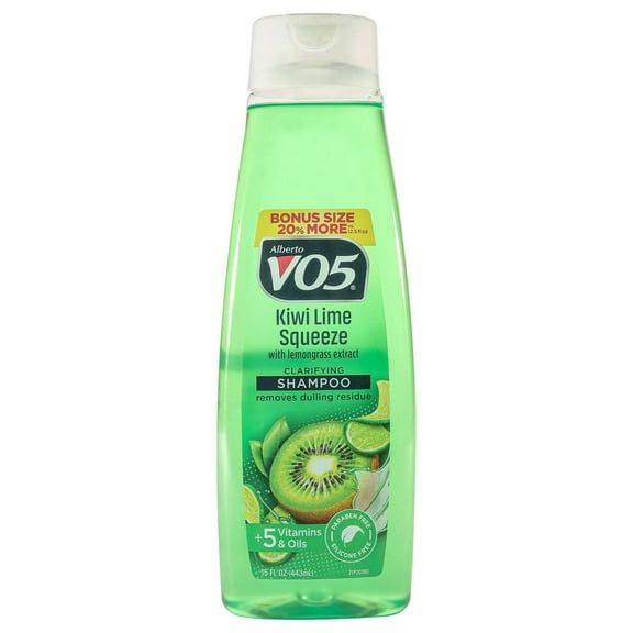 Alberto VO5 Clarifying, Kiwi Lime Squeeze Hair Shampoo, 15 Oz, Pack of 3