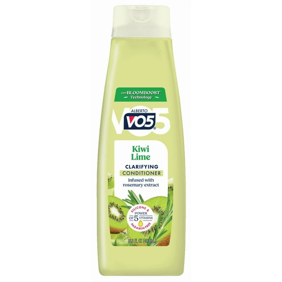 Alberto VO5 Kiwi Lime Clarifying Hair Conditioner with Rosemary Extract, 98% Naturally Derived, Paraben Free, Vitamin-Enriched Formula for Fresh, Clean Hair