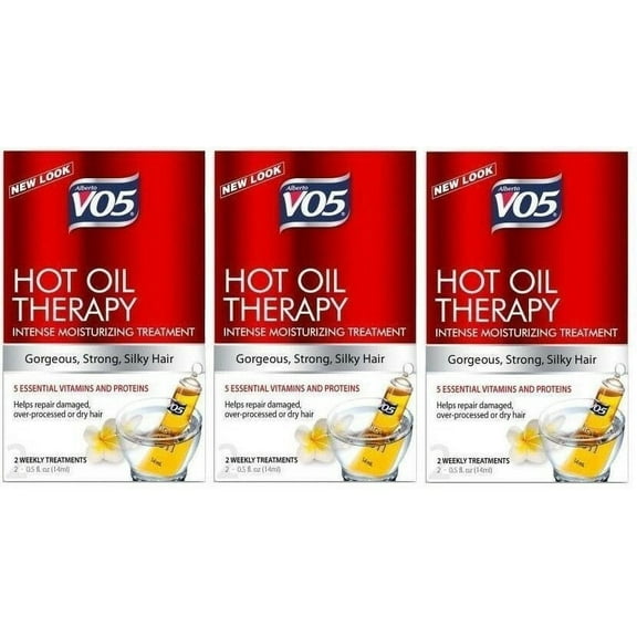 Alberto VO5 Moisturizing Hot Oil Treatment, 0.5 Ounce, 2-Count Tubes (3 Pack)