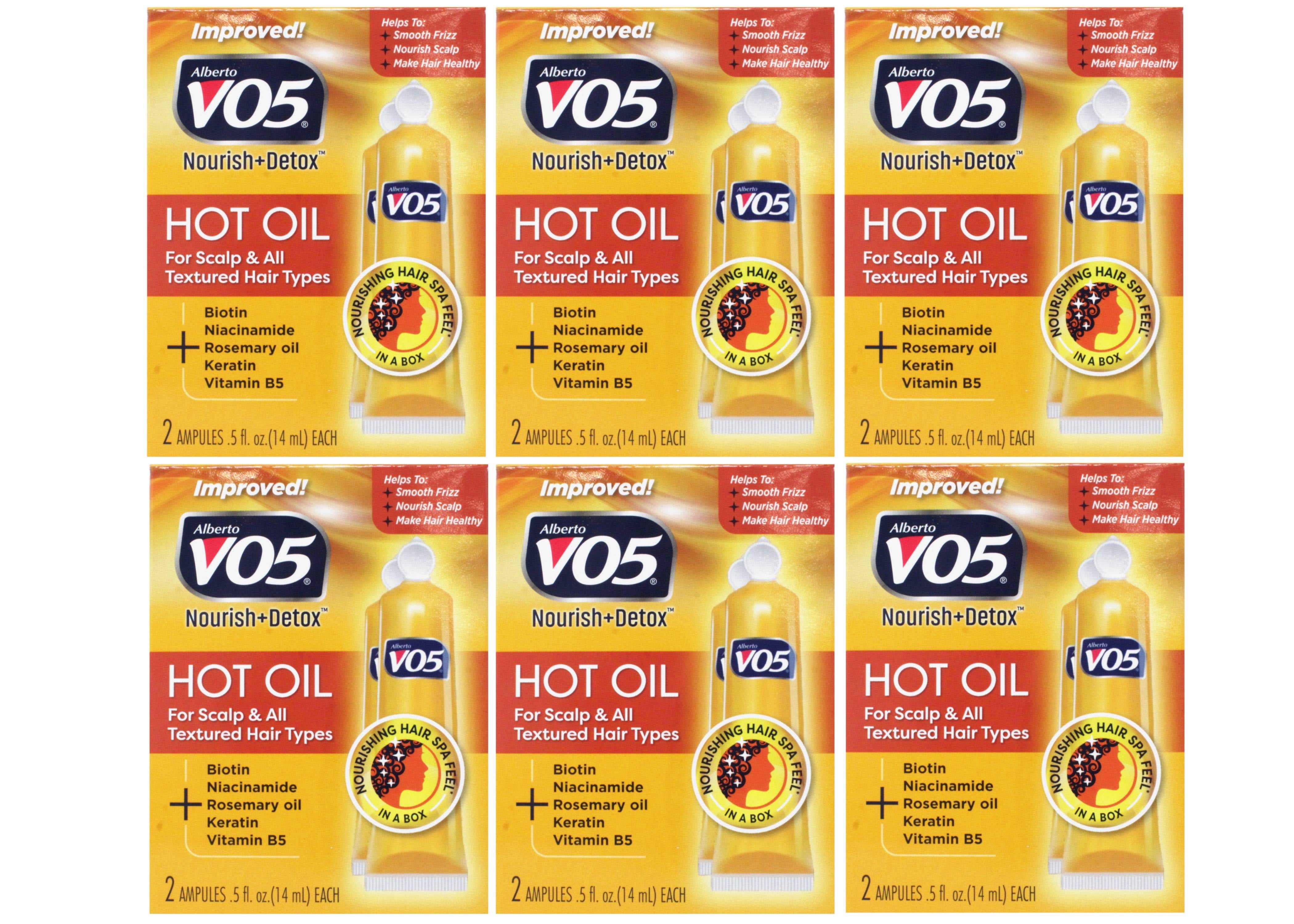 Alberto VO5 Moisturizing Hot Oil Treatment, 0.5 Ounce, 2-Count Tubes (6 Pack)
