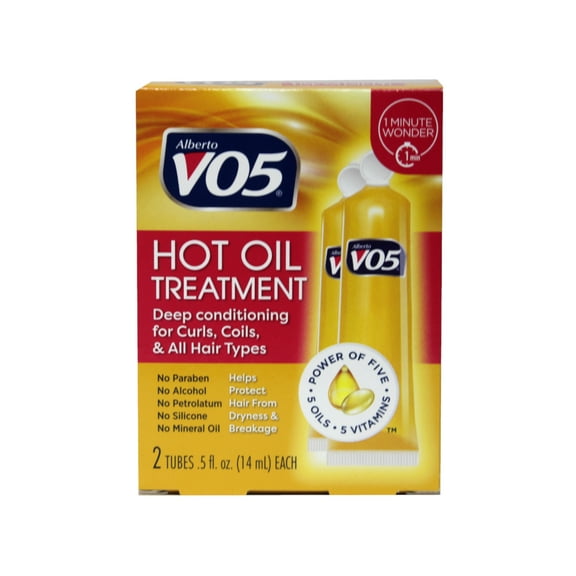 Alberto VO5 Moisturizing Hot Oil Treatment, 0.5 Ounce, 2-Count Tubes