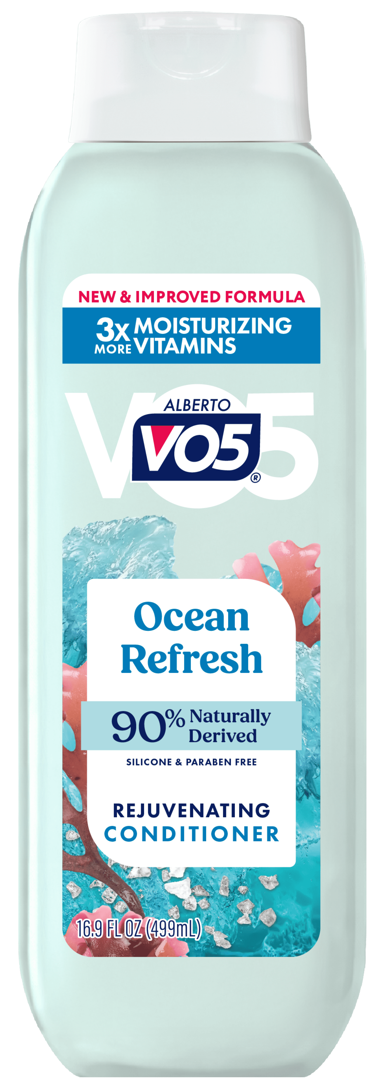 Alberto VO5 Ocean Refresh Rejuvenating Hair Conditioner with Sea Minerals, 98% Naturally Derived, Paraben Free, Vitamin-Enriched Formula for Fresh, Soft Hair
