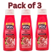 Alberto VO5 Pomegranate Bliss Shampoo with Grape Seed Extract, 15 fl oz 443 ml - Pack of 3, Moisturizing, Paraben-Free, Silicone-Free