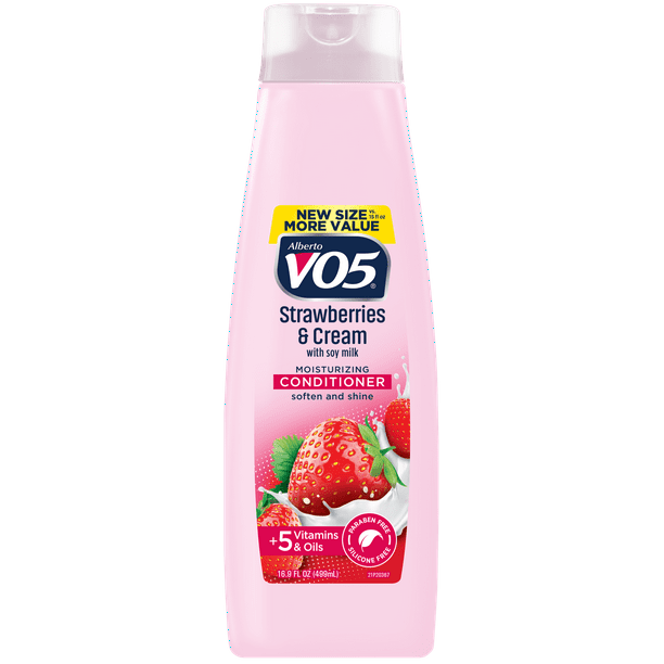 Alberto VO5 Strawberries & Cream Moisturizing Conditioner, for All Hair Types, 16.9 fl oz