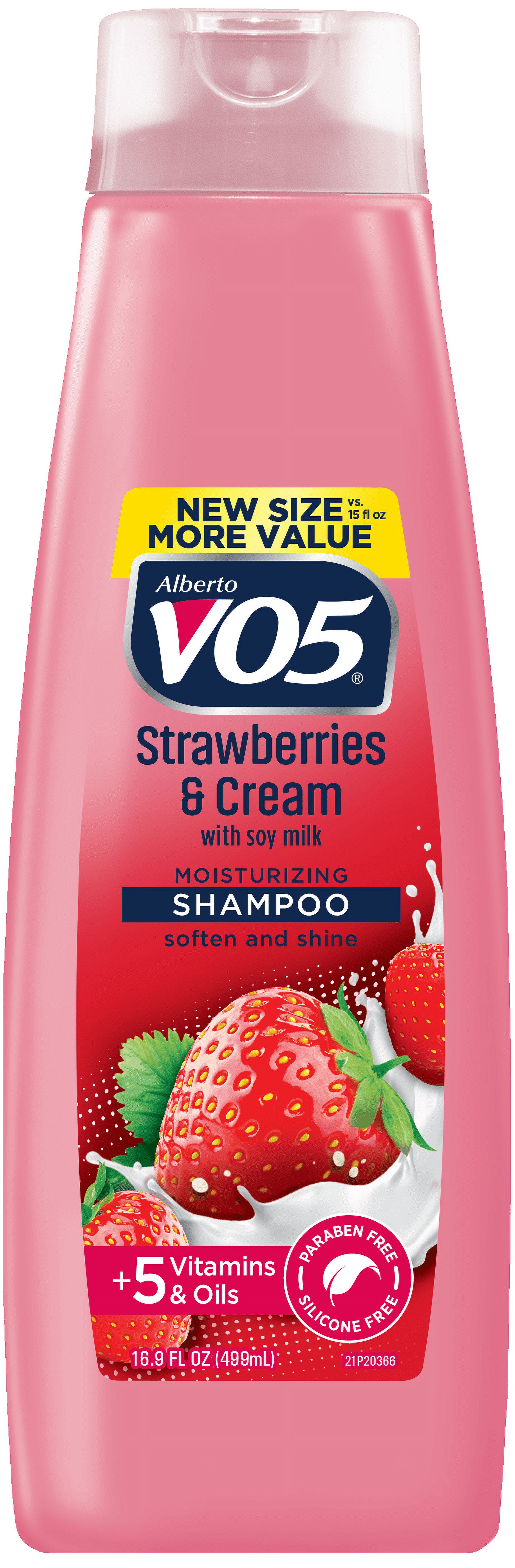 Alberto VO5 Strawberries & Cream Moisturizing Shampoo with Soy Milk, for All Hair Types, 16.9 fl oz - image 1 of 6