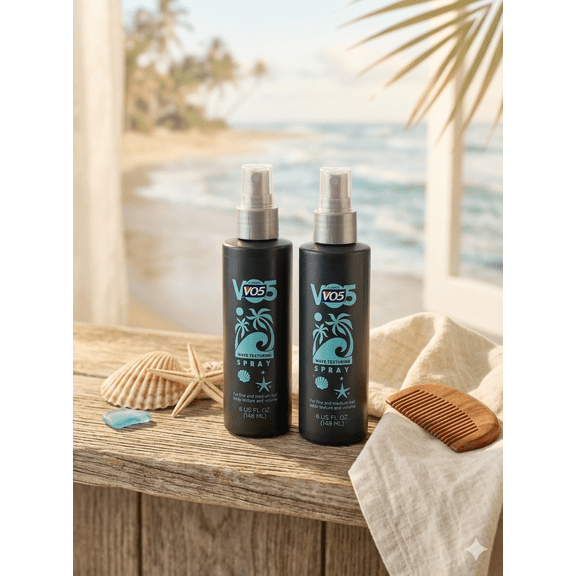 Alberto VO5 Wave Texturing Spray for Fine/Medium Hair  Instant Volume & Beachy Texture (5 fl oz) 2 Pack
