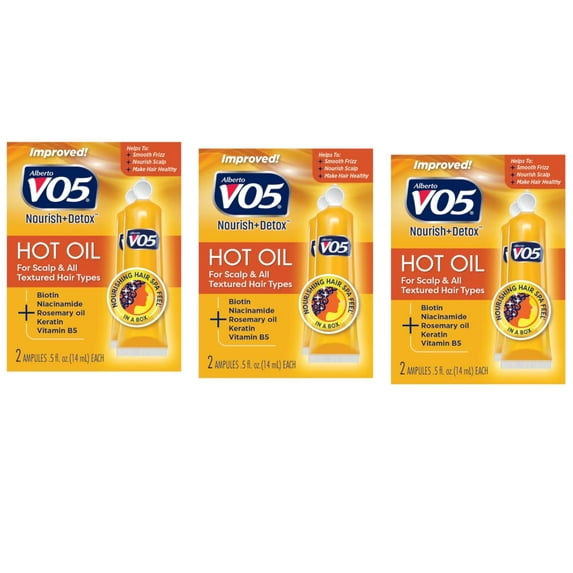 Alberto Vo5 Hot Oil Intense Conditioning Treatment, 0.5 Ounce, 2-count Tubes (Pack of 3)