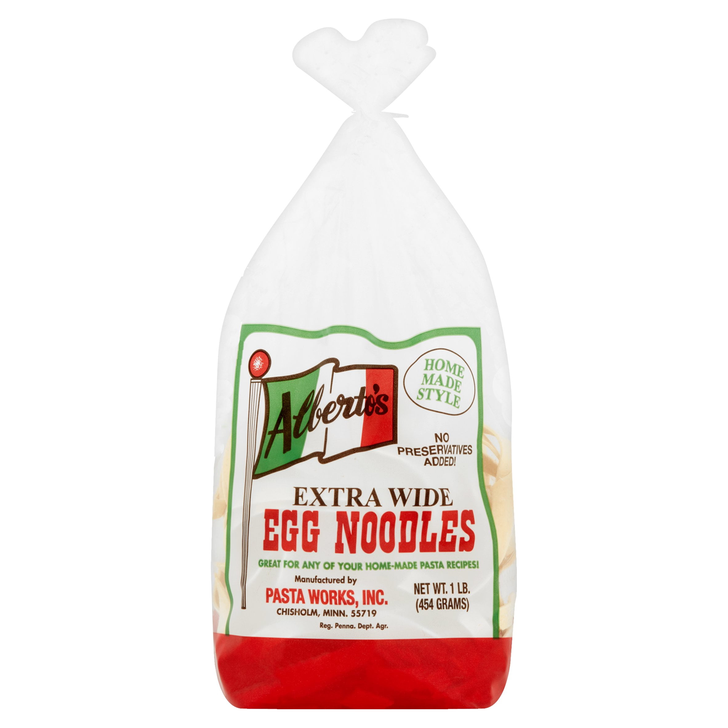 Alberto's Extra Wide Egg Noodles, 1 lb, 6 pack