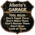 thumbnail image 1 of Alberto's Garage Tool Rules Sign Shield Metal Gift 211110003370, 1 of 1