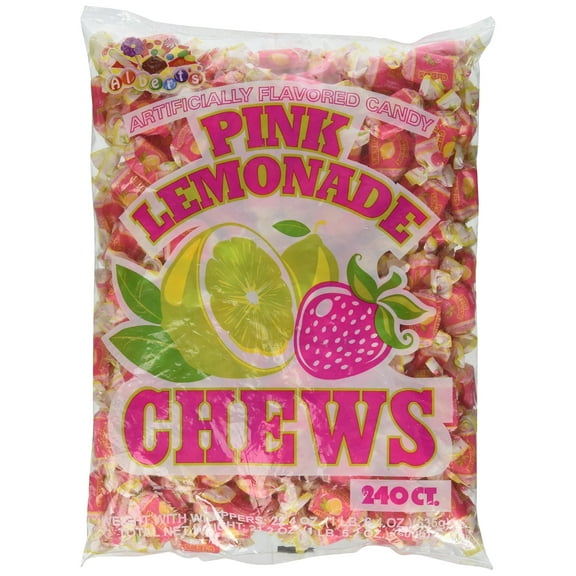 Alberts Fruit Chews Pink DPF11Lemonade 240 Count.