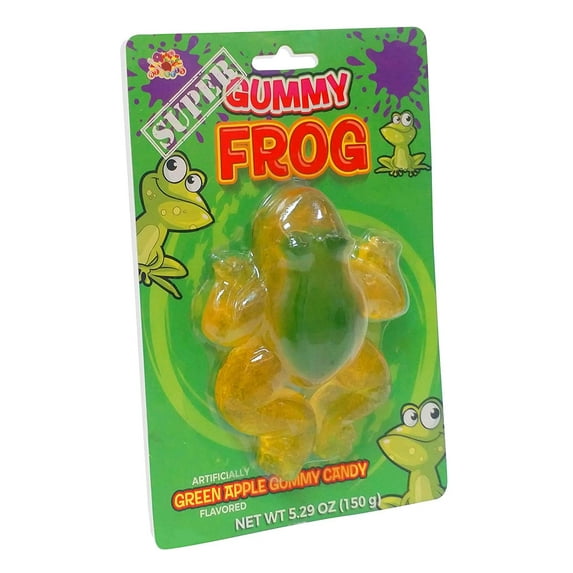 Alberts Super Frog Green Apple Flavored Gummy Candy, 5.29 Ounce Blister Pack