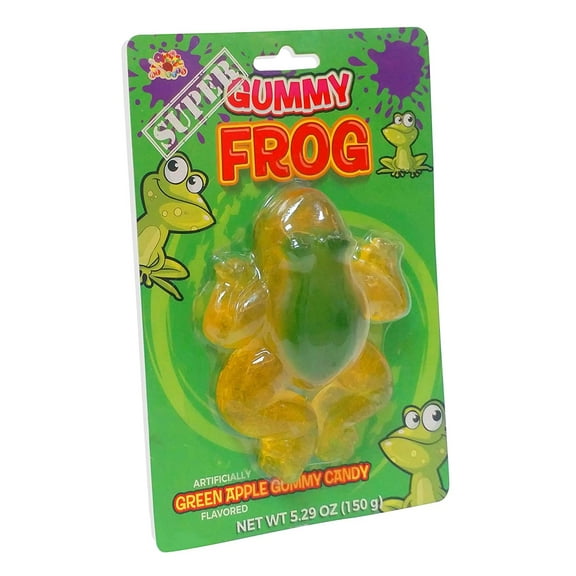 Alberts Super Frog Green Apple Flavored Gummy Candy, 5.29 Ounce Blister Pack