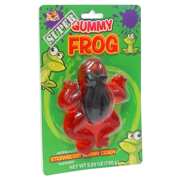 Alberts Super Frog Strawberry Flavored Gummy Candy, 5.29 Ounce Blister Pack