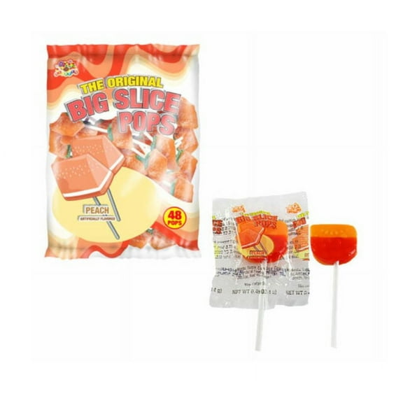 Alberts The original Big Slice Pops Peach 48 Pops - Pack Of 1.