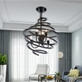 thumbnail image 1 of Albertus 6 Light Black Clear Shade Pendant Light, 1 of 2