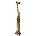 thumbnail image 1 of Albesia Native Wood Tall Hand-crafted Giraffe Statues Striking Designs and Sizes. Nature's Graceful Beauty Engulfs Safari Home Décor All Occassions., 1 of 5