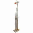thumbnail image 1 of Albesia Native Wood Tall Hand-crafted Giraffe Statues Striking Designs and Sizes. Nature's Graceful Beauty Engulfs Safari Home Décor All Occassions., 1 of 5