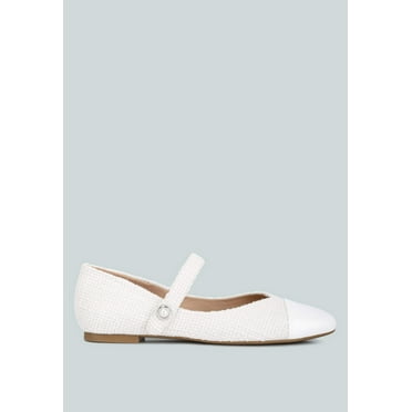 Albi Patent Toe Cap Tweed Mary Janes