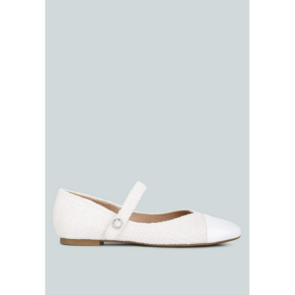 Albi Patent Toe Cap Tweed Mary Janes