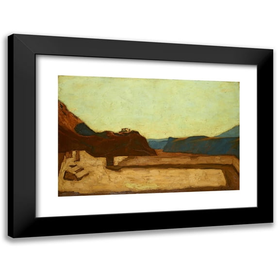 Albin Egger Lienz 18x13 Black Modern Framed Museum Art Print Titled - Am Kalvarienberg in Bolzano (1922)