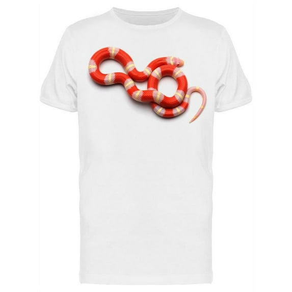 Albino Sinaloan Milk Snake T-Shirt Men -Image by Shutterstock, Male Small