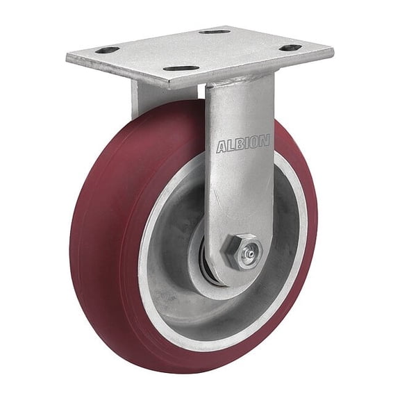 Albion Plate Caster,Rigid,Polyurethane,5 5/8"H 18AX06228R