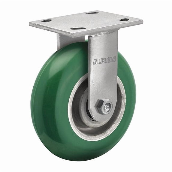 Albion Plate Caster,Rigid,Polyurethane,7 1/2"H 18PM06228R