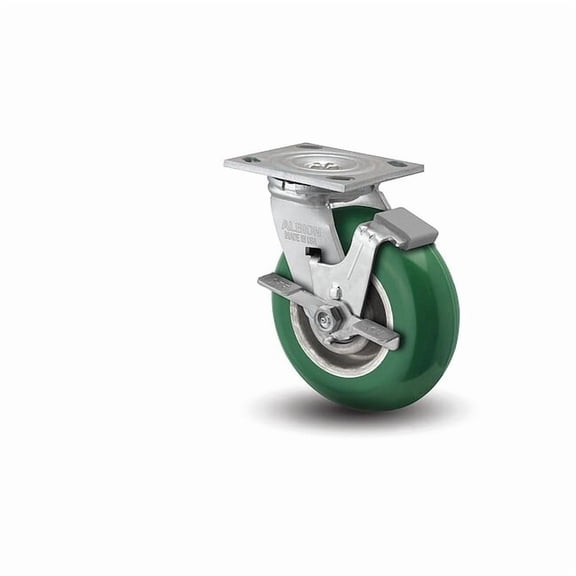 Albion Plate Caster,Swivel,Polyurethane,6 1/2"H 16PM05228SFBA
