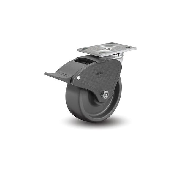 Albion Plate Caster,Swivel,Polyurethane,6 1/2"H 16SE05228ST