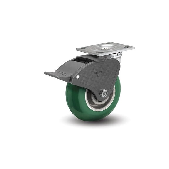 Albion Plate Caster,Swivel,Polyurethane,9 1/2"H 16PM08228ST
