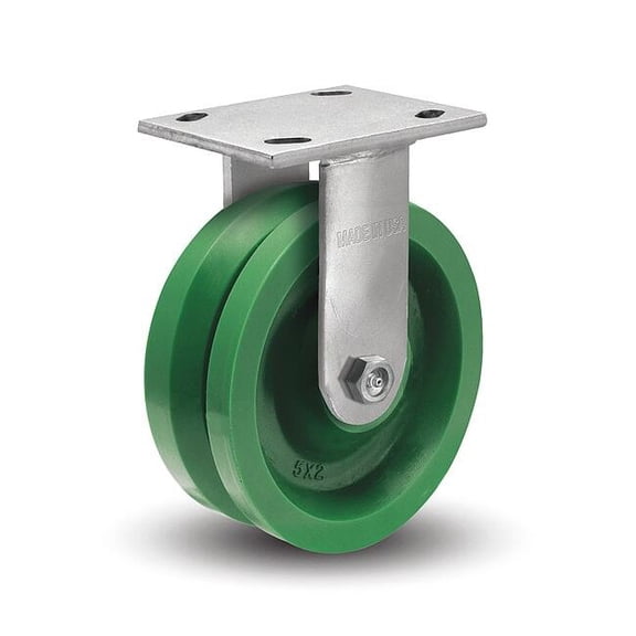 Albion Plate Caster,Rigid,Polyurethane,6 1/2"H 16XV05202R