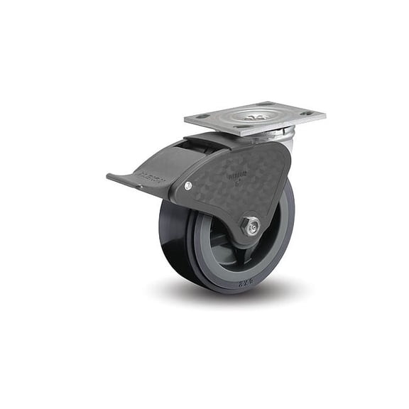 Albion Plate Caster,Swivel,Polyurethane,6 1/2"H 16XA05201ST