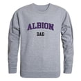 thumbnail image 1 of Albion College Britons Dad Crewneck Sweatshirt, Heather Grey - Small, 1 of 1